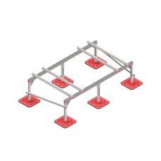 Опорная конструкция для установки оборудования TECHNORAPTOR FOOT 2000х1200 КМ-профиль (KM-TR-F-SSEI-2000-1200)