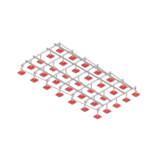 Опорная конструкция для установки оборудования TECHNORAPTOR FOOT 3000х6000 тип 2 КМ-профиль (KM-TR-F-SSEI-3000-6000-2)