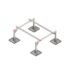 Опорная конструкция для установки оборудования TECHNORAPTOR STEELFOOT 1000х1200 КМ-профиль (KM-TR-STF-SSEI-1000-1200)