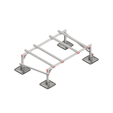 Опорная конструкция для установки оборудования TECHNORAPTOR STEELFOOT 1500х1000 тип 2 КМ-профиль (KM-TR-STF-SSEI-1500-1000-2)