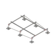 Опорная конструкция для установки оборудования TECHNORAPTOR STEELFOOT 2000х3000 тип 1 КМ-профиль (KM-TR-STF-SSEI-2000-3000-1)
