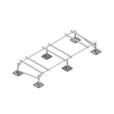 Опорная конструкция для установки оборудования TECHNORAPTOR STEELFOOT 3000х1200 тип 2 HD КМ-профиль (KM-TR-STF-SSEI-3000-1200-2 HD)