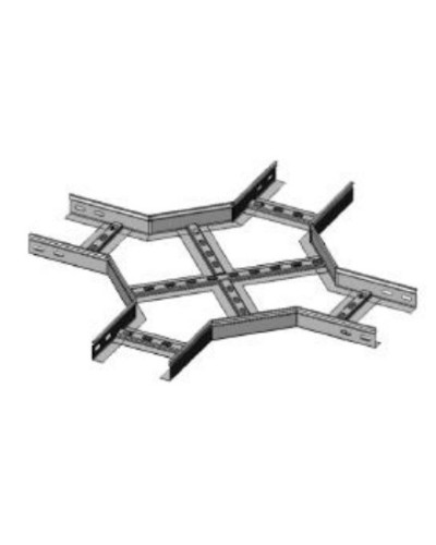 Ответвитель X-образный 400х80 (1,2) для лестничного лотка ПожТехКабель (651-915) в Самаре Кабельные лотки Pintop.ru