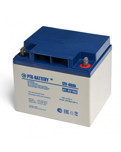 Аккумулятор свинцово-кислотный ПожТехКабель PTK-BATTERY АКБ 12V - 40Ah в Самаре Электротехническое оборудование Pintop.ru