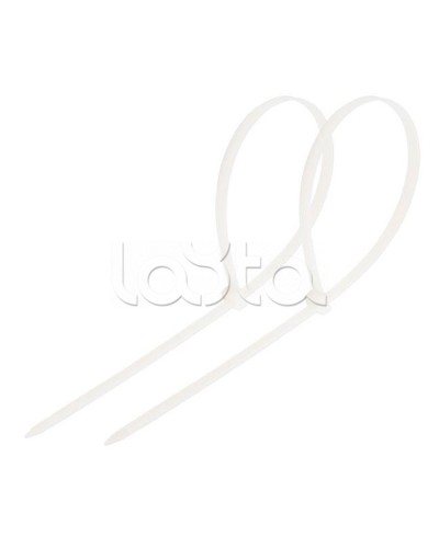 Стяжка нейлоновая неоткрывающаяся, безгалогенная (halogen free) 300x3.6мм, белая (100 шт) в Самаре Стяжки-хомуты Pintop.ru