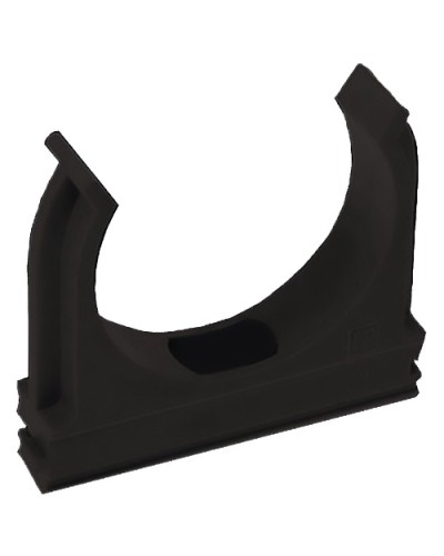 Крепёж-клипса для труб Полистирол черная д25 (100шт/1000шт уп/кор) Промрукав (02725ч) в Самаре Держатели, клипсы, скобы Pintop.ru