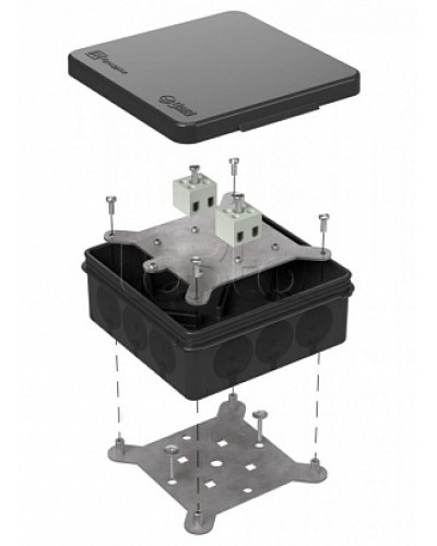 Коробка огнестойкая для о/п двухкомпонентная 60-0303-9005-FR2.5-4 Е15-Е120 100х100х40 Промрукав (60-0303-9005-FR2.5-4) в Самаре Огнестойкие кабельные линии Pintop.ru