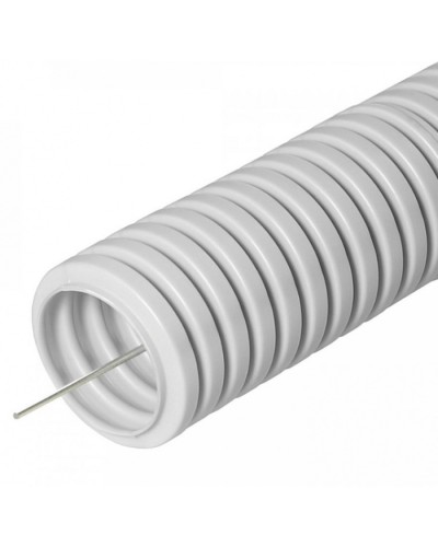Труба гофрированная ПВХ сверхтяжелая 1100 Н серая с/з д16 (100м/5500м уп/пал) Промрукав (PR.0116321) в Самаре Труба гофрированная Pintop.ru