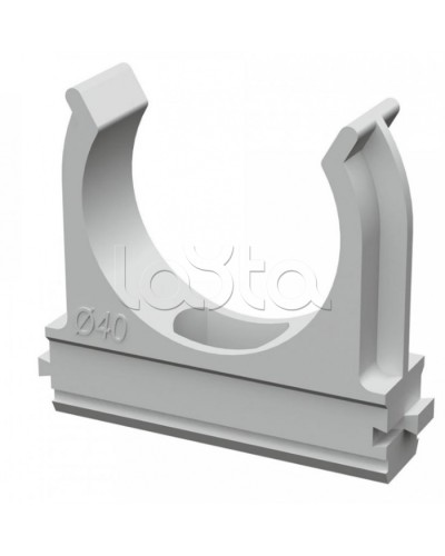 Крепеж-клипса для труб АБС-пластик в п/э д40 (15шт/300шт уп/кор) Промрукав (PR.02640) в Самаре Держатели, клипсы, скобы Pintop.ru