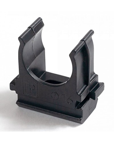 Крепёж-клипса для труб Полистирол черная д16 (100шт/2000шт уп/кор) Промрукав (PR.02716ч) в Самаре Держатели, клипсы, скобы Pintop.ru