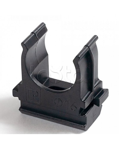 Крепёж-клипса для труб Полистирол черная д40 (15шт/300шт уп/кор) Промрукав (PR.02740ч) в Самаре Держатели, клипсы, скобы Pintop.ru