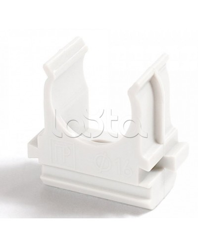 Крепёж-клипса для труб Полистирол белая д50 (10шт/200шт уп/кор) Промрукав (PR.02750б) в Самаре Держатели, клипсы, скобы Pintop.ru