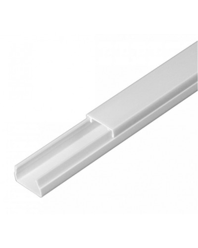 Кабель-канал белый 2-й замок в п/э 15х10 (144 м/уп) Промрукав (PR03.0047) в Самаре Кабель-канал Pintop.ru