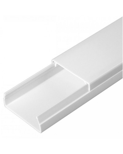 Кабель-канал белый 2-й замок в п/э 40х16 (30 м/уп) Промрукав (PR03.0052) в Самаре Кабель-канал Pintop.ru