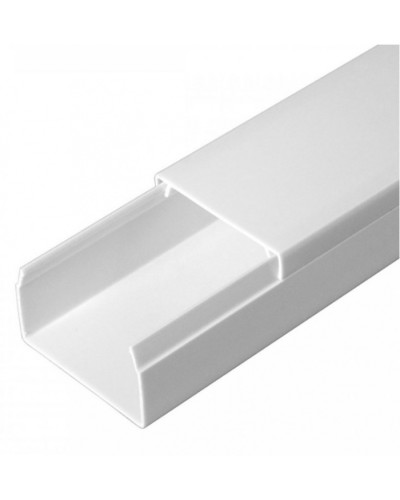 Кабель-канал белый 2-й замок в п/э 40х25 (24 м/уп) Промрукав (PR03.0053) в Самаре Кабель-канал Pintop.ru