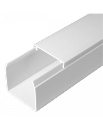 Кабель-канал белый 2-й замок в п/э 40х40 (24 м/уп) Промрукав (PR03.0054) в Самаре Кабель-канал Pintop.ru