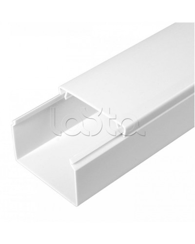Кабель-канал белый 2-й замок в п/э 60х40 (18 м/уп) Промрукав (PR03.0055) в Самаре Кабель-канал Pintop.ru