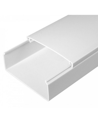 Кабель-канал белый 2-й замок в п/э 100х40 (8 м/уп) Промрукав (PR03.0059) в Самаре Кабель-канал Pintop.ru