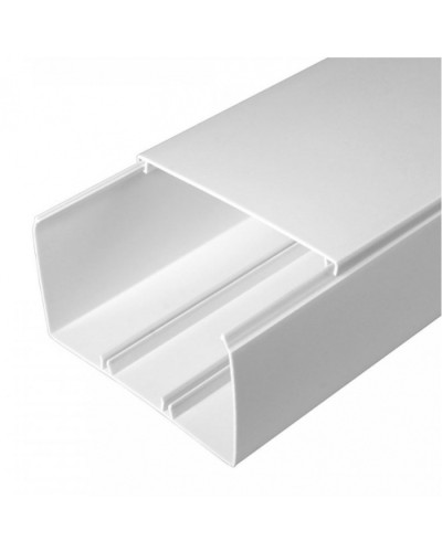 Кабель-канал белый 2-й замок в п/э 100х60 (8 м/уп) Промрукав (PR03.0060) в Самаре Кабель-канал Pintop.ru