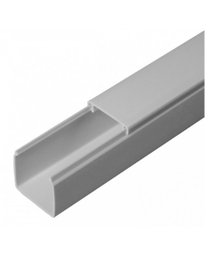 Кабель-канал серый RAL 7035 2-й замок в п/э 25х25 (48м/уп) Промрукав (PR03.0073) в Самаре Кабель-канал Pintop.ru