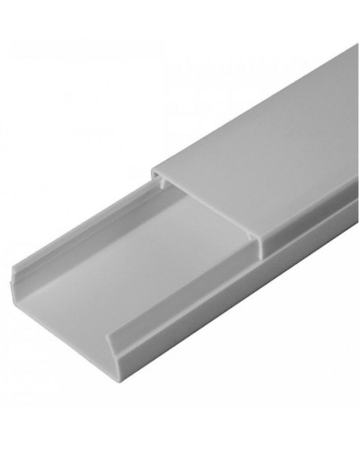Кабель-канал серый RAL 7035 2-й замок в п/э 40х16 (56м/уп) Промрукав (PR03.0074) в Самаре Кабель-канал Pintop.ru