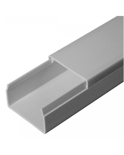 Кабель-канал серый RAL 7035 2-й замок в п/э 40х40 (60м/уп) Промрукав (PR03.0076) в Самаре Кабель-канал Pintop.ru