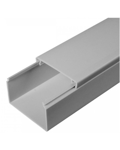 Кабель-канал серый RAL 7035 2-й замок в п/э 60х40 (40м/уп) Промрукав (PR03.0077) в Самаре Кабель-канал Pintop.ru