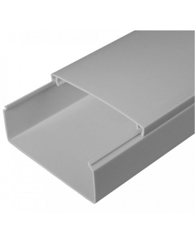 Кабель-канал серый RAL 7035 2-й замок в п/э 100х40 (24м/уп) Промрукав (PR03.0081) в Самаре Кабель-канал Pintop.ru