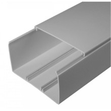 Кабель-канал серый RAL 7035 2-й замок в п/э 100х60 (16м/уп) Промрукав (PR03.0082)