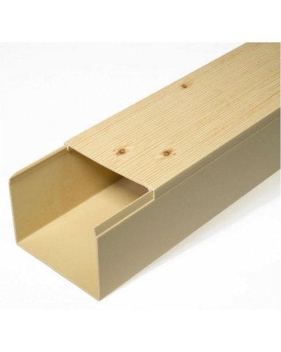 Кабель-канал сосна 2-й замок в п/э 80х60 (8 м/уп) Промрукав (PR03.0190) в Самаре Кабель-канал Pintop.ru