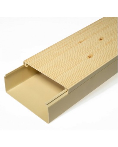 Кабель-канал сосна 2-й замок в п/э 100х40 (8 м/уп) Промрукав (PR03.0191) в Самаре Кабель-канал Pintop.ru