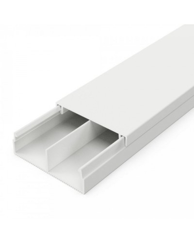 Кабель-канал белый 2-й замок в п/э 30х10 мм с перегородкой (110 м/уп) Промрукав PR03.0239 в Самаре Кабель-канал Pintop.ru
