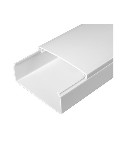 Кабель-канал белый 2-й замок в п/э 100х40 (24м/уп) Промрукав PR.0510041 в Самаре Кабель-канал Pintop.ru