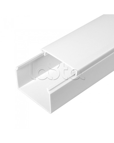 Кабель-канал белый 2-й замок в п/э 60х40 (40м/уп) Промрукав PR.0560401 в Самаре Кабель-канал Pintop.ru