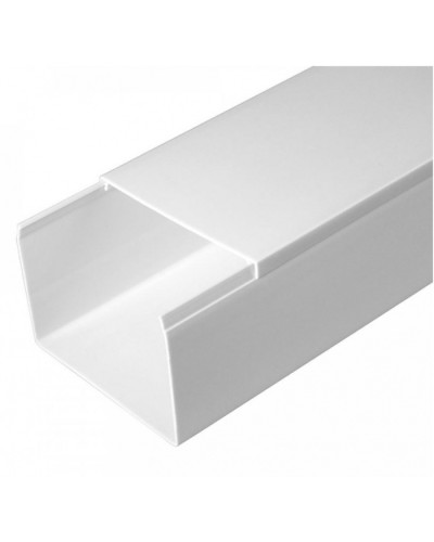Кабель-канал белый 2-й замок в п/э 80х60 (18м/уп) Промрукав (PR.0580601) в Самаре Кабель-канал Pintop.ru
