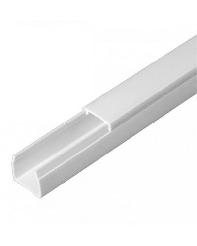 Кабель-канал белый 2-й замок в п/э 16х16 (120м/уп) Промрукав (PR.0616161) в Самаре Кабель-канал Pintop.ru