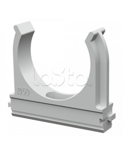 Крепеж-клипса для труб АБС-пластик в карт д50 (20шт/200шт уп/кор) Промрукав (PR.0650) в Самаре Держатели, клипсы, скобы Pintop.ru