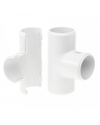 Тройник разборный белый д16 (70шт/700шт уп/кор) Промрукав (PR.07316б) в Самаре Повороты, муфты, тройники Pintop.ru