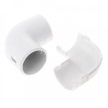 Соединитель угловой разборный белый д32 (30шт/300шт уп/кор) Промрукав (PR.07532б)