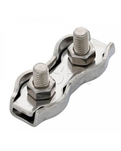 Зажим троса двойной D6мм Duplex (100шт/уп) Промрукав (PR08.3891) в Самаре Держатели, клипсы, скобы Pintop.ru