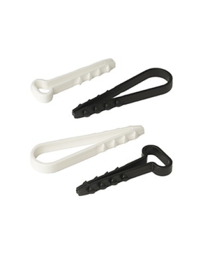 Дюбель-хомут для плоского кабеля 6-12 мм белый (100шт) Промрукав (PR08.6959) в Самаре Крепеж: Дюбели, шурупы, саморезы Pintop.ru