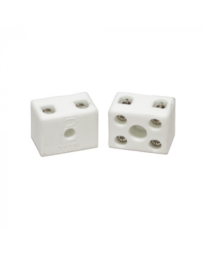 Клемма керамическая латунь 6 мм² 2 пары контактов с крепежным отверстием (5 шт/уп) Промрукав (PR08.7163) в Самаре Аксессуары для кабель-канала Pintop.ru