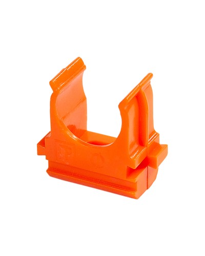 Крепёж-клипса для труб АБС-пластик оранжевая д32 (25шт/500шт уп/кор) Промрукав (PR13.0105) в Самаре Держатели, клипсы, скобы Pintop.ru