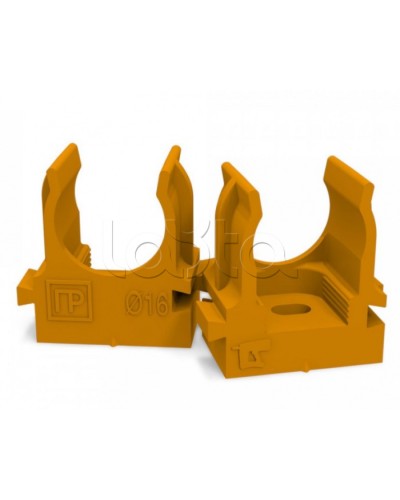 Крепеж-клипса для труб для монтажного пистолета оранжевая д16 (100шт/1100шт уп/кор) Промрукав (PR13.0151) в Самаре Держатели, клипсы, скобы Pintop.ru