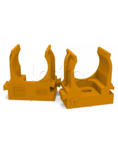 Крепеж-клипса для труб для монтажного пистолета оранжевая д20 (100шт/900шт уп/кор) Промрукав (PR13.0152) в Самаре Держатели, клипсы, скобы Pintop.ru