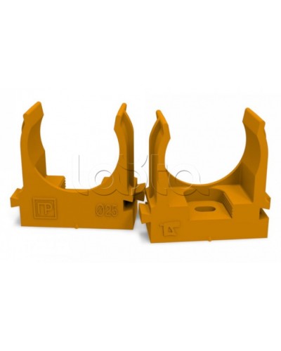 Крепеж-клипса для труб для монтажного пистолета оранжевая д25 (100шт/700шт уп/кор) Промрукав (PR13.0153) в Самаре Держатели, клипсы, скобы Pintop.ru