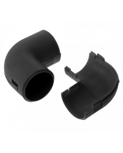 Соединитель угловой разборный черный д20 (5шт/550шт уп/кор) Промрукав (PR13.0174) в Самаре Повороты, муфты, тройники Pintop.ru