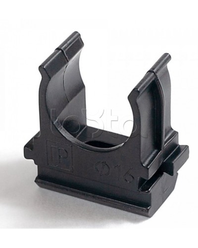 Крепёж-клипса для труб Полистирол черная д16 в малой упаковке (10шт/1000шт уп/кор) Промрукав (PR13.0209) в Самаре Держатели, клипсы, скобы Pintop.ru