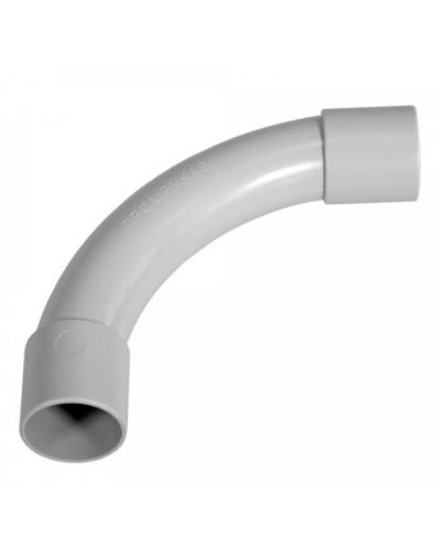 Соединитель угловой д32 безгалогенный (HF) атмосферостойкий серый (15шт/135шт уп/кор) Промрукав (PR13.0359) в Самаре Повороты, муфты, тройники Pintop.ru