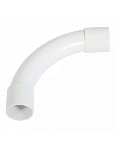 Соединитель угловой белый d20 мм (5шт/300шт уп/кор) Промрукав (PR13.0464) в Самаре Повороты, муфты, тройники Pintop.ru